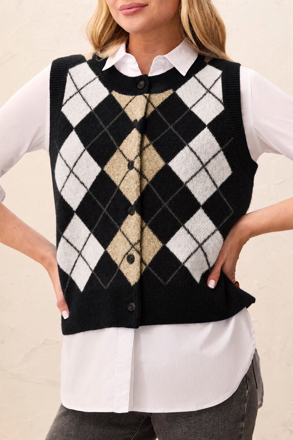 Argyle Sweater Vest from Tribal