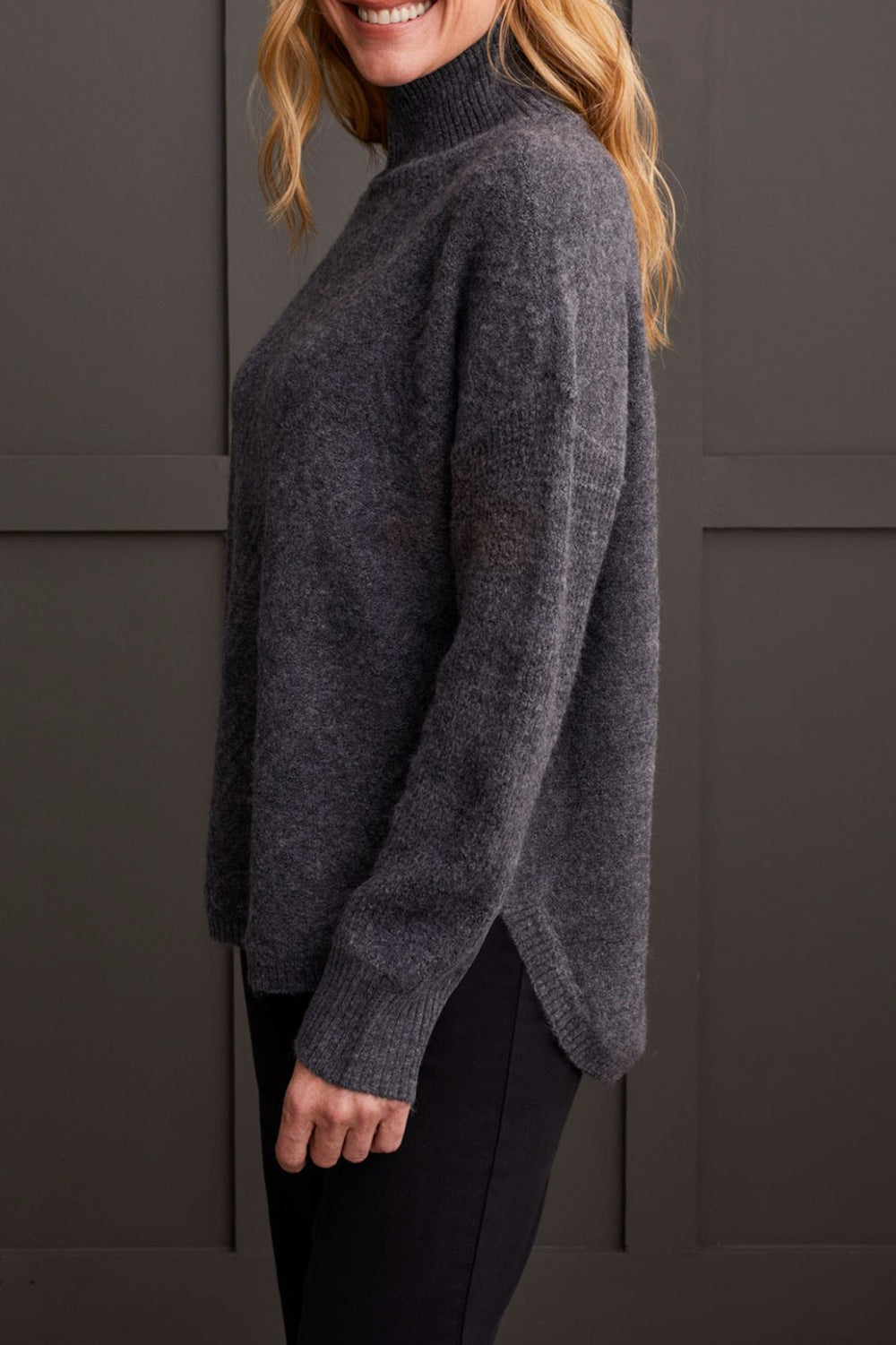Textured Mock Neck Sweater from Tribal - High Call Outfitters