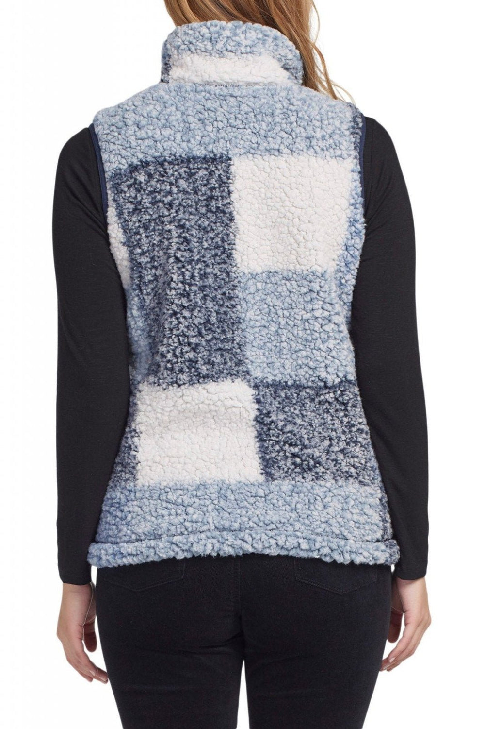 Fleece Denim Square Vest from Tribal - High Call Outfitters