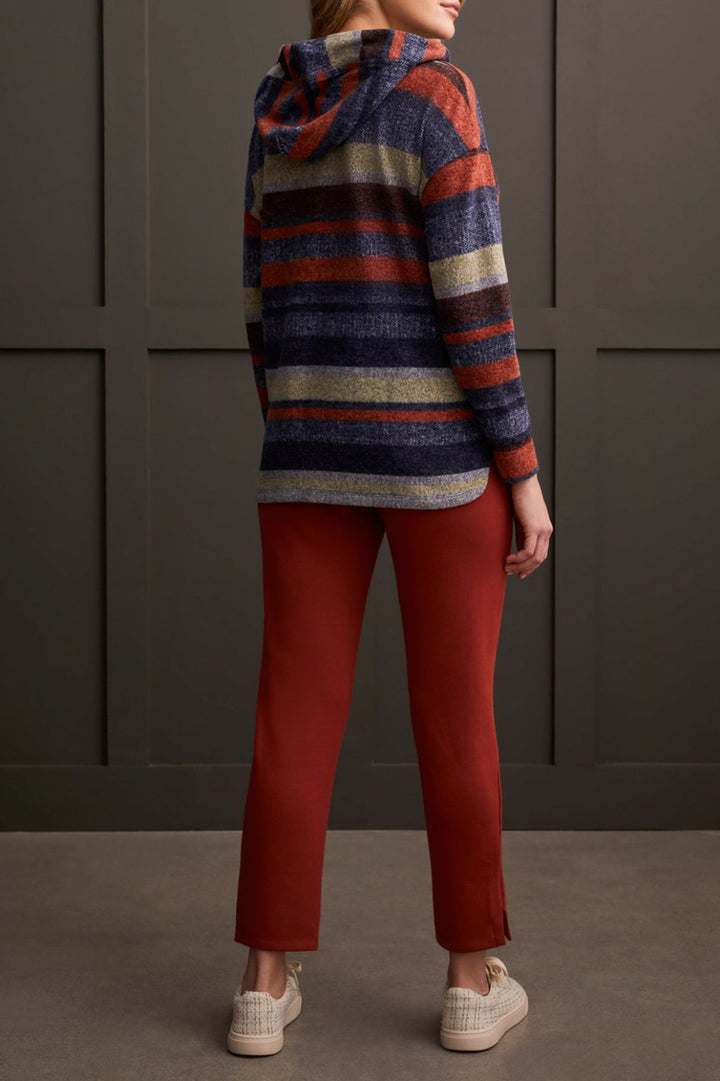 Stripe Cowl Neck Pullover from Tribal