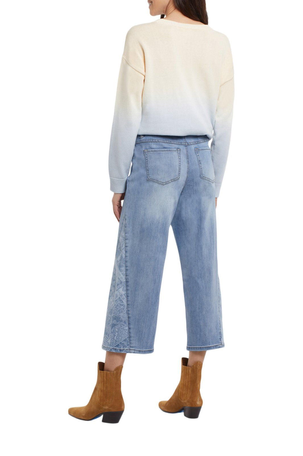 Wide Leg w/Inset Audrey Crop from Tribal