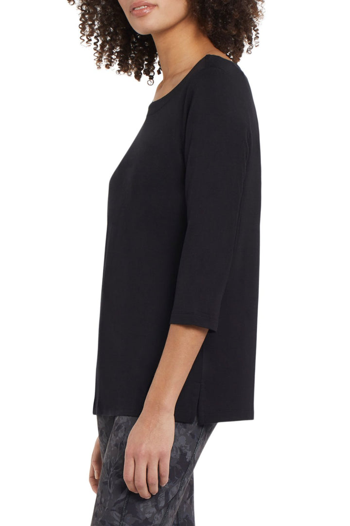 3/4 Sleeve Boatneck Knit Top from Tribal