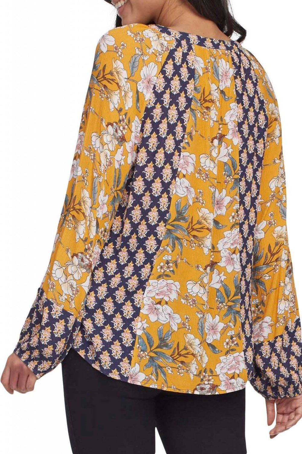 Raglan Mixed Print Blouse from Tribal - High Call Outfitters