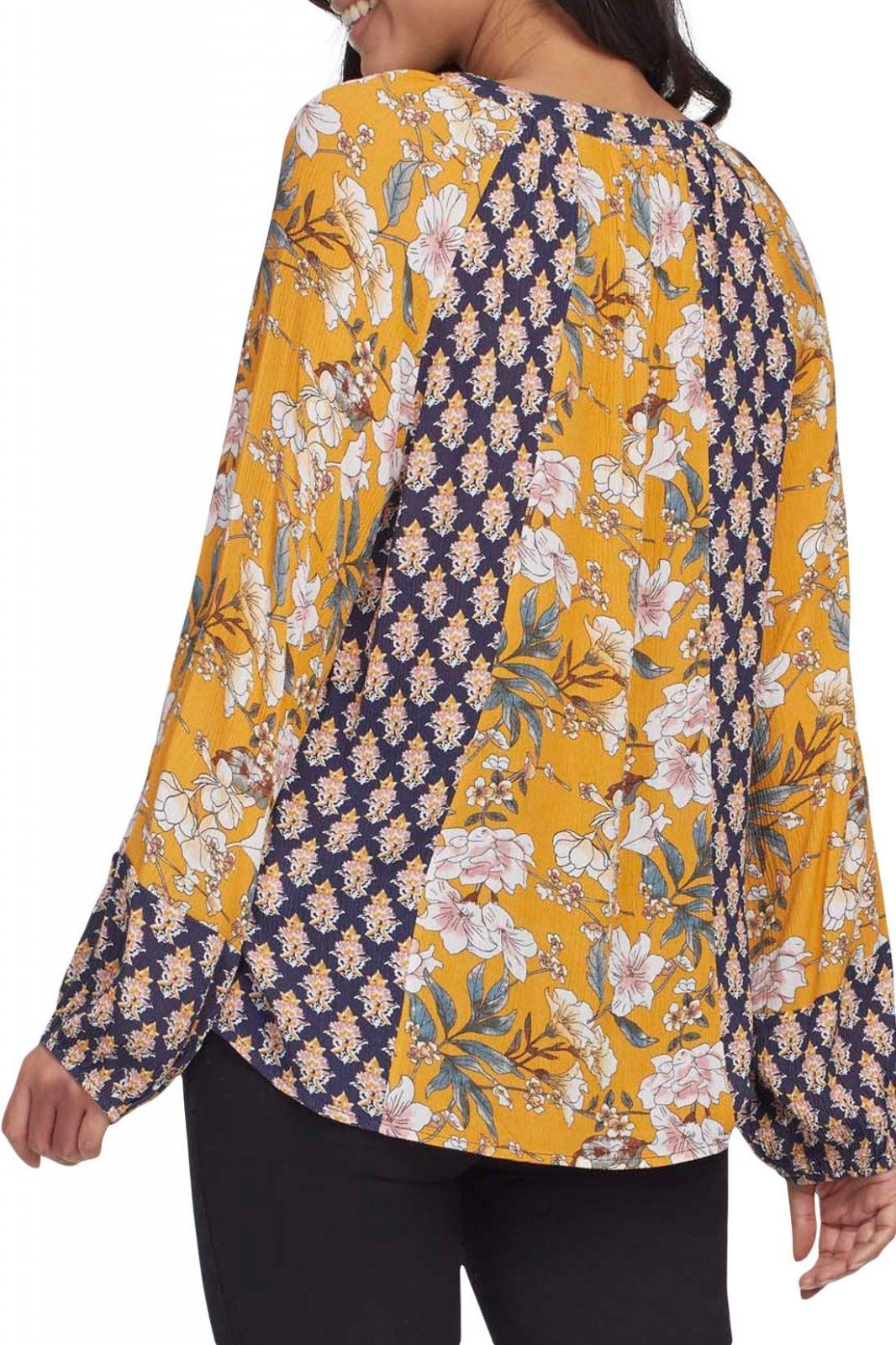 Raglan Mixed Print Blouse from Tribal - High Call Outfitters