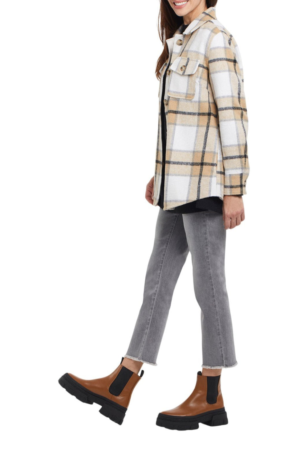 Plaid Shacket from Tribal - High Call Outfitters