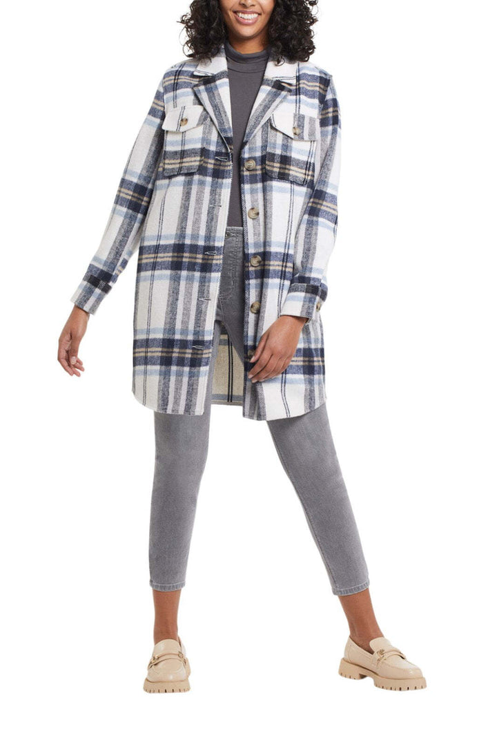 Long Plaid Shacket from Tribal - High Call Outfitters