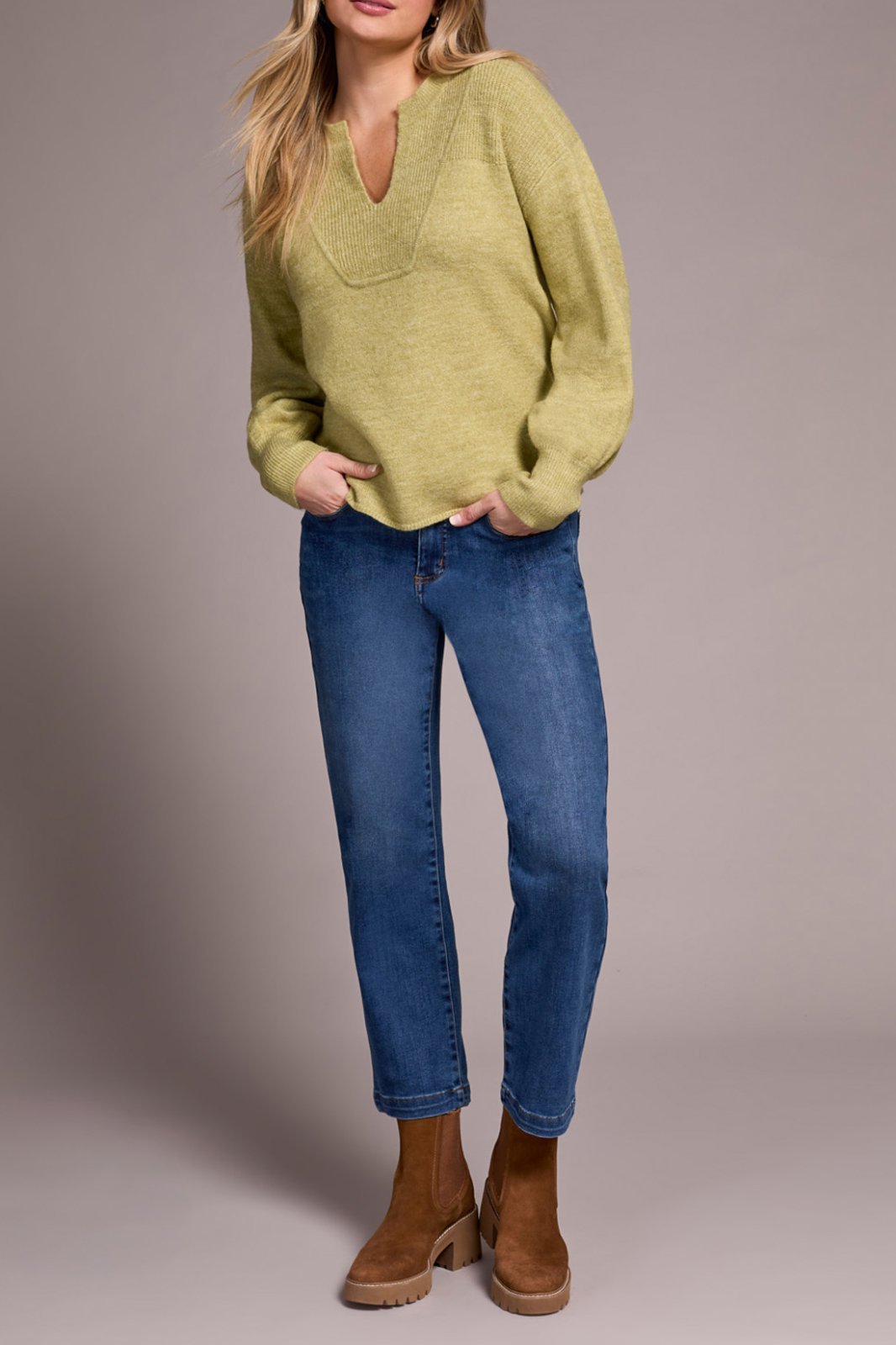 Notch Neckline Sweater from Tribal - High Call Outfitters