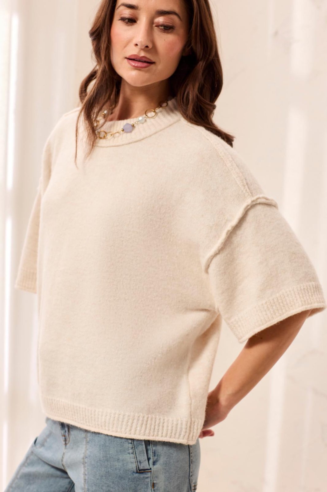 Lofty Elbow Sweater from Tribal - High Call Outfitters