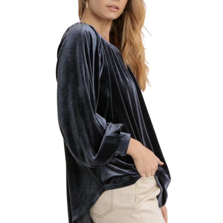 Velvet Round Neck Top from Umgee