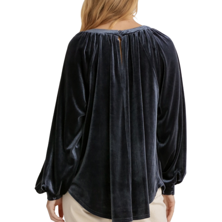 Velvet Round Neck Top from Umgee