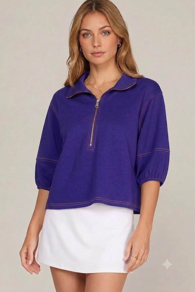 Game Day Half Zip Top