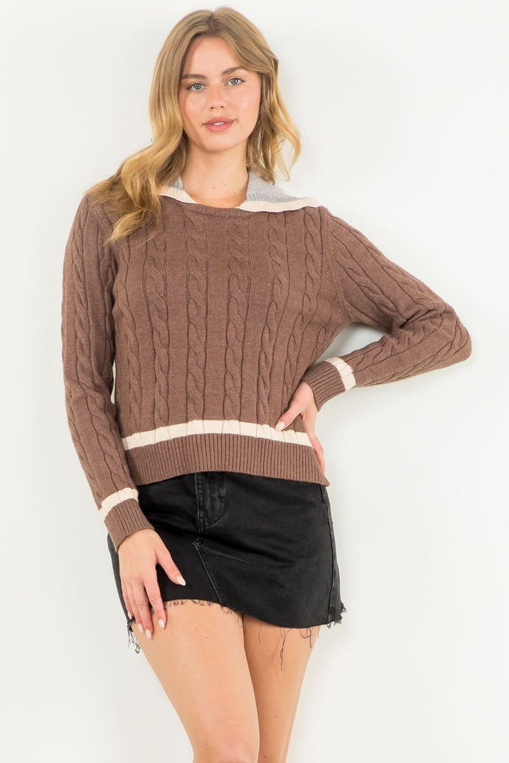 Knit Collared Sweater from THML