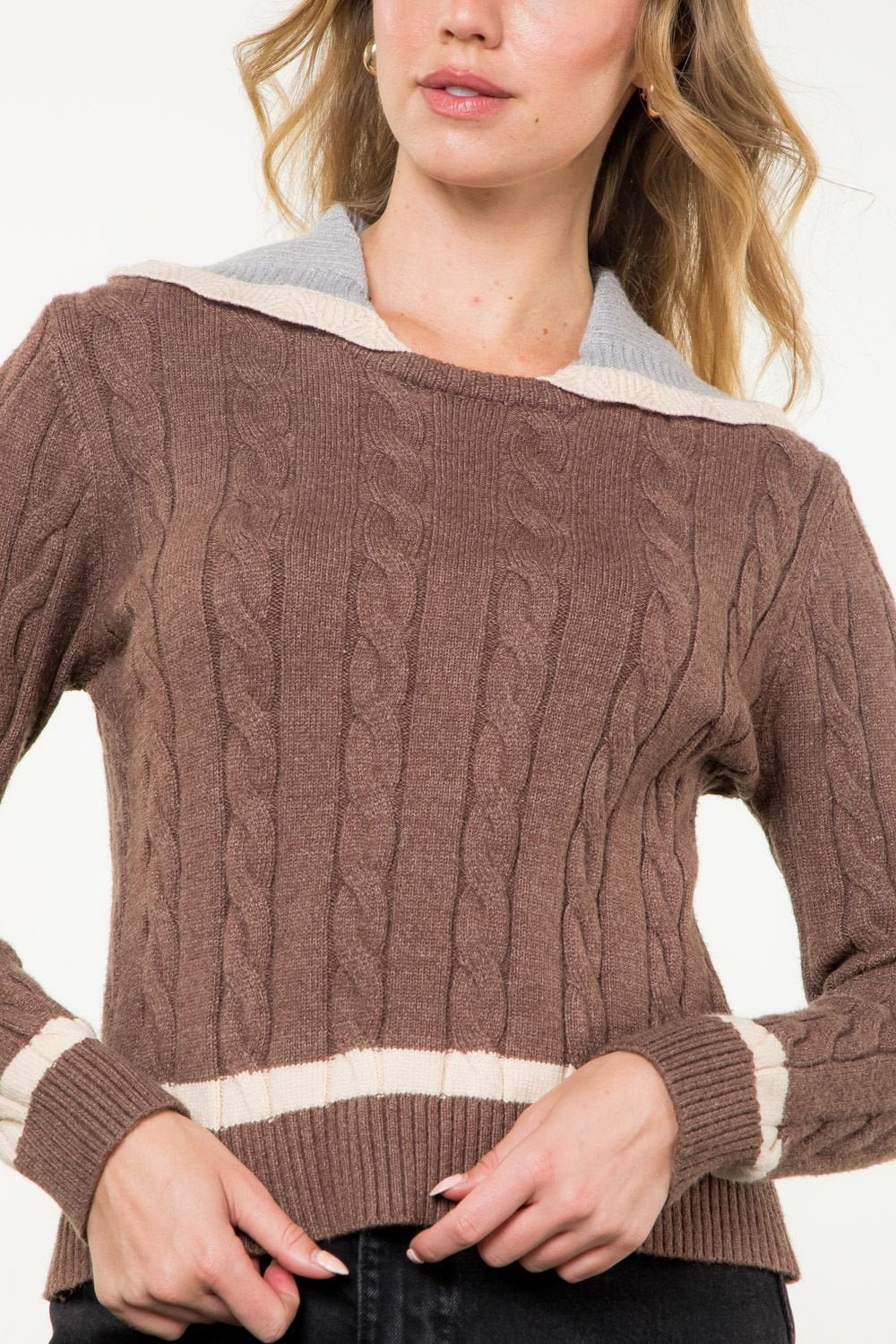 Knit Collared Sweater from THML - High Call Outfitters